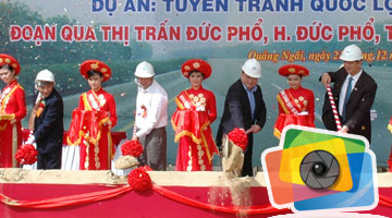 Groundbreaking ceremony of Duc Pho’s Bypass Road